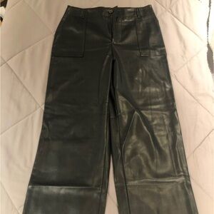 Saks Fifth Avenue Black Leather Pants